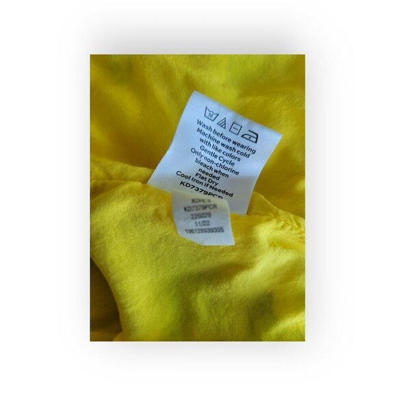 XS Draper James Clip-Dot Tiered Maxi Dress in Yellow/Blue - Picture 10 of 10